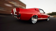 Red cars Shelby motion blur clean Ford Mustang Shelby GT350 