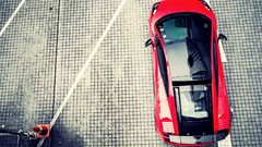 Red cars top view streets lamborghini gallardo Lamborghini 