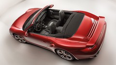 Red cars turbo cabrio porsche 911