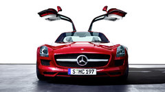 Red cars vehicles mercedes-benz