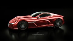 Red design cars Alfa Romeo Alfa Romeo 12C GTS