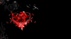 Red digital art Hearts