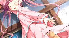 Red dress Ribbons blush long hair anime girls shukufuku no 