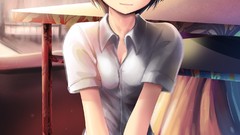 Red eyes anime girls brunettes short hair touhou shameimaru aya 