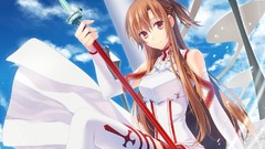 Red eyes anime girls sword art online yuuki asuna