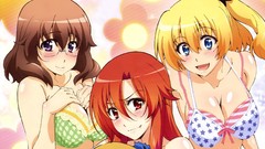 Red eyes blondes anime girls blue eyes brunettes purple eyes 