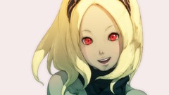 Red eyes blondes anime girls Simple Background Gravity Daze 