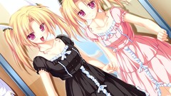 Red eyes blondes twins magus tale game cg nina geminis rena 