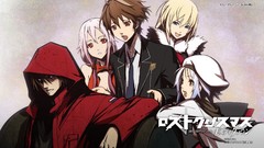 Red eyes blue hair pink hair blue eyes brown eyes guilty crown 