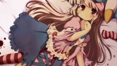 Red eyes blush long hair anime girls animal ears bunny ears 