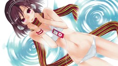 Red eyes bracelets scarfs ipod brunettes suzumiya haruhi 