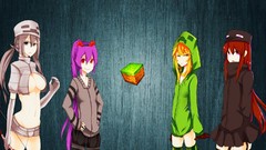 Red eyes gloves hoodies skeletons minecraft creeper blondes 