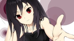 Red eyes long hair anime girls accel world kuro yuki hime black 