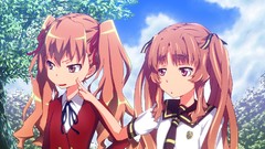 Red eyes long hair brown eyes school uniforms toradora ano 