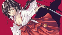 Red eyes meganekko blood-c