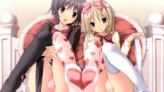 Red eyes nostalgia anime girls green eyes open mouth underwear 