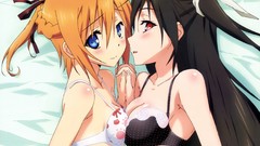 Red eyes Ribbons blush long hair anime girls blue eyes mayo 