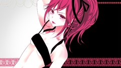 Red eyes Ribbons long hair anime girls vocaloid ponytails ecchi 