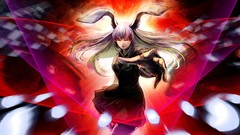 Red eyes schoolgirls action skirts long hair school uniforms 