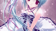 Red eyes thigh highs