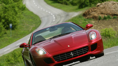 Red forests cars Ferrari