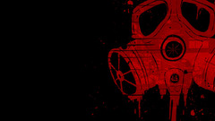 Red gas masks