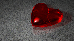 Red glass Hearts glass
