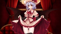 Red moon wings hats Vampires red eyes curtains skirts couch 