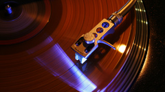 Red Music vinyl play disk