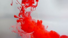 Red paint abstract liquid artwork Water Colors