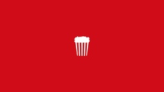 Red red background popcorn minimalistic artwork Simple 