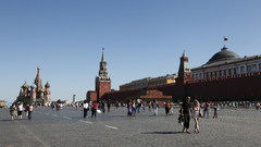 Red Russia sunlight Moscow