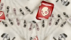 Red smoke Cards alcohol skulls cigars whiskey Skullcandy 