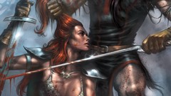 Red Sonja comics Swords defeat redheads comics girls blood 