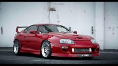 Red spoiler Toyota supra