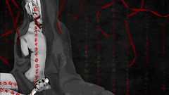 Red text blood monochrome