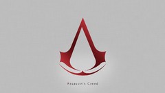 Red text simple light Typography symbol assassins creed 