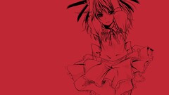 red touhou izayoi sakuya anime girls Anime red background dress