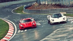 Red track cars Koenigsegg Pagani racing racing cars koenigsegg 