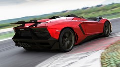 Red track Metallic cars turn Lamborghini blurred corner 