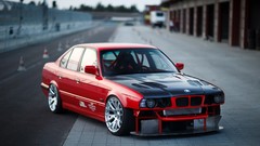 Red tuning cars BMW Drift races larry jdm speedhunters chen e34 
