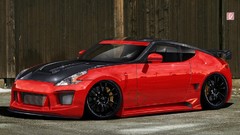 Red tuning cars devil 3d nissan fairlady z34 370z
