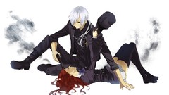 Red weapons hats white hair blue eyes seifuku umineko no naku 