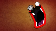 Red white Lasers mouth monocle open mouth Shoop Da Whoop like a 