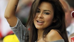 Red white Poland Euro Eagles fans euro 2012 brunettes soccer 