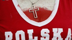 Red white Poland Euro Eagles fans euro 2012 brunettes soccer 