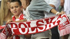 Red white Poland Euro Eagles fans euro 2012 brunettes soccer 