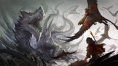 Red wings Dragons paintings digital art Sandara