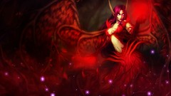 Red woman game wings League of Legends video games morgana 