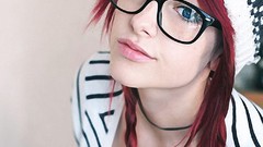 Red woman glasses models redheads nerd hipster girls with 